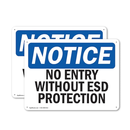 Signmission 10 in Height, 14 in Width, Aluminum, Rectangle OS-2PACK-NS-A-1014-L-14521